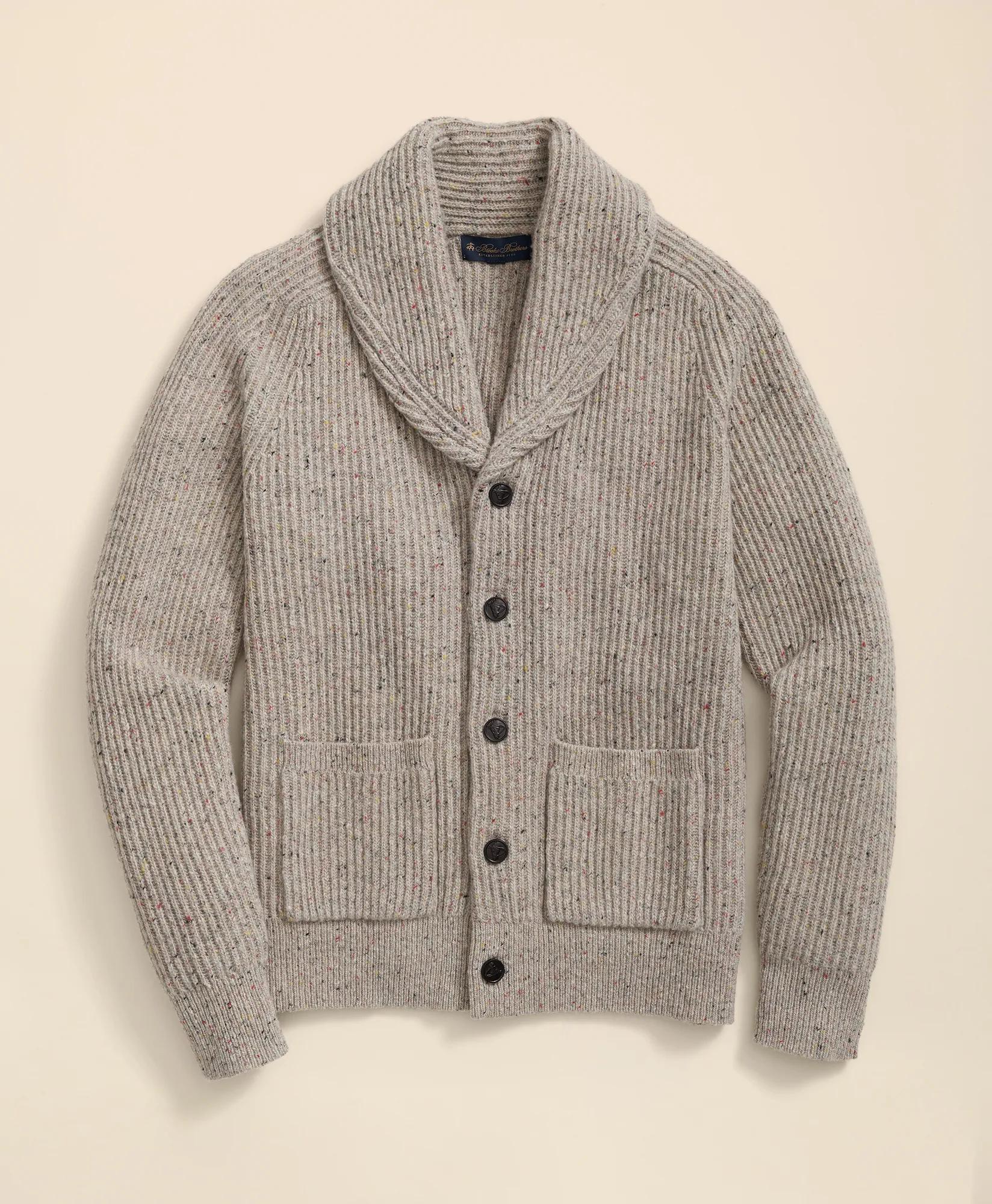 Merino Wool Donegal Shawl Cardigan