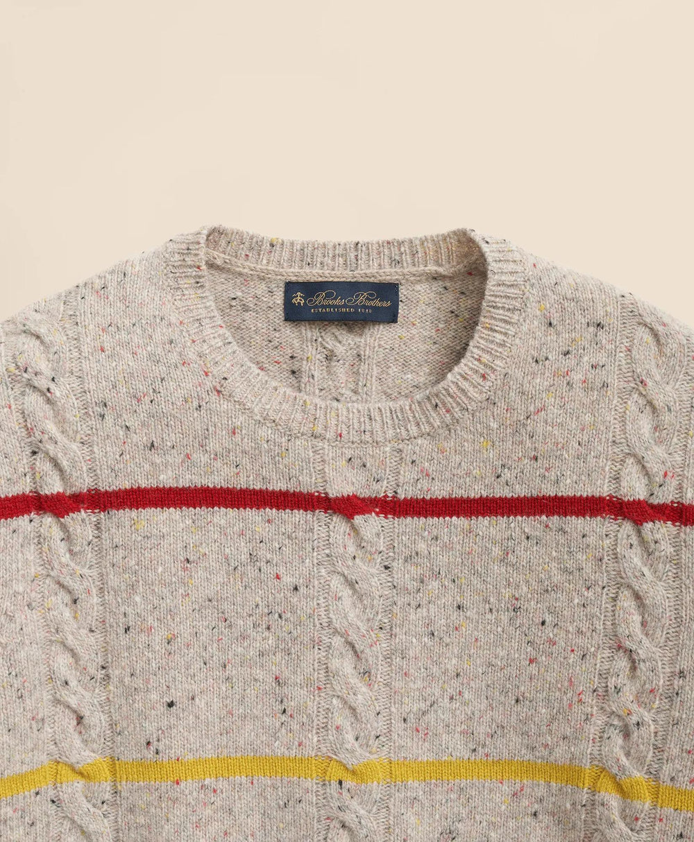 Merino Wool Donegal Stripe Sweater