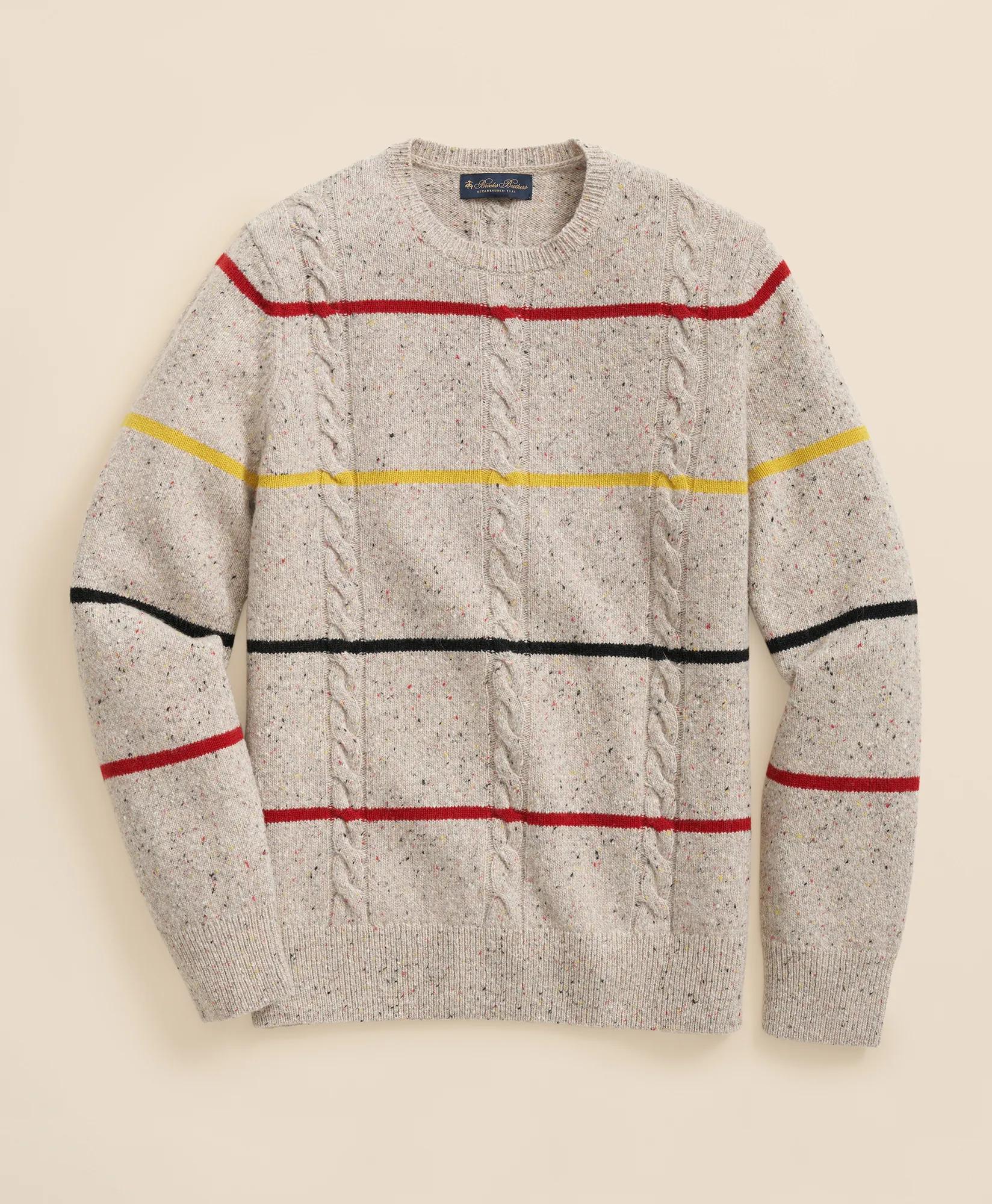 Merino Wool Donegal Stripe Sweater