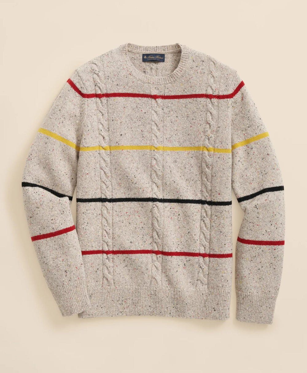 Merino Wool Donegal Stripe Sweater