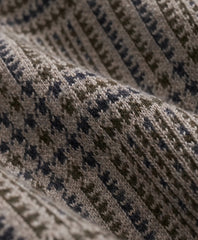 Merino Wool Glen Plaid Contrast Sweater