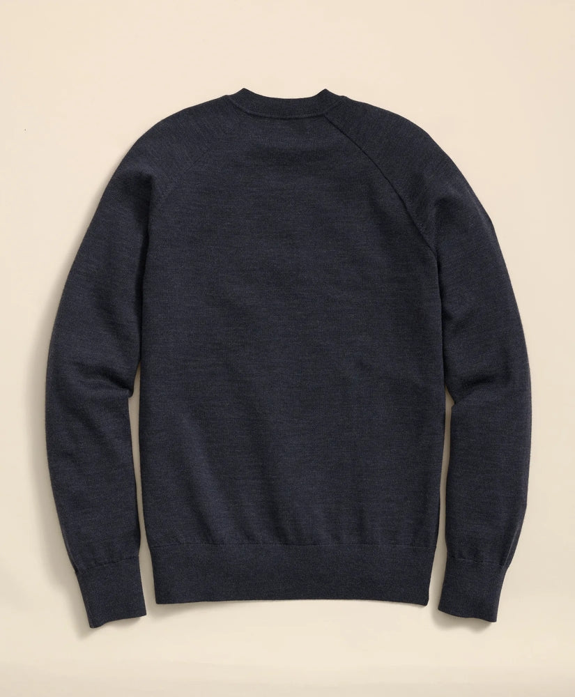 Merino Wool Glen Plaid Contrast Sweater