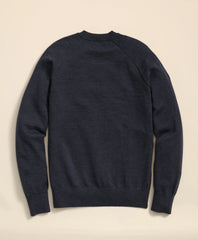 Merino Wool Glen Plaid Contrast Sweater