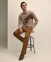 Merino Wool Intarsia Horse Motif Sweater