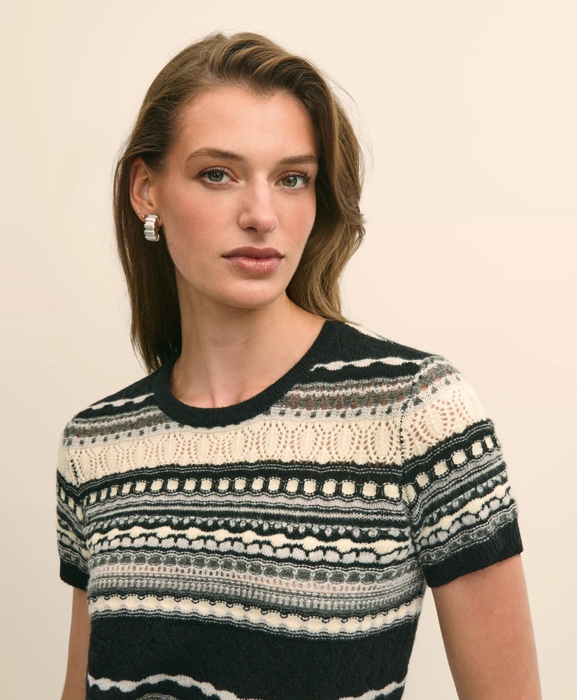 Merino Wool Pointelle Sweater Shell