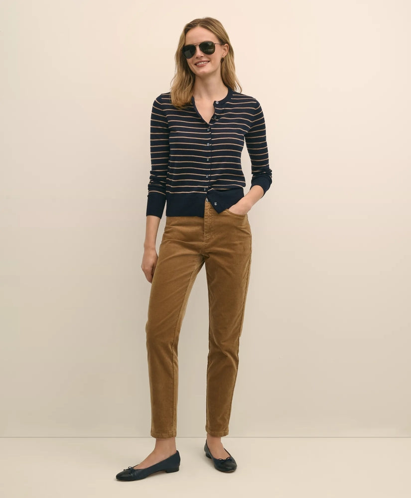 Merino Wool Striped Cardigan