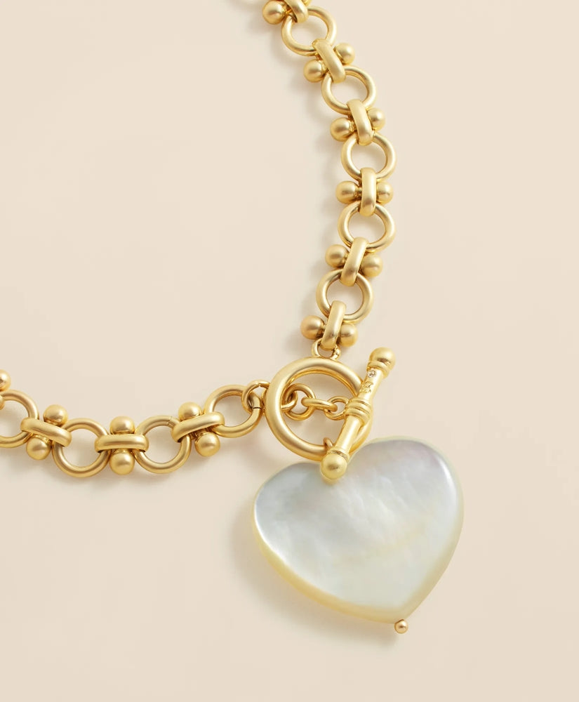 Necklace with Mother-Of-Pearl Heart Pendant