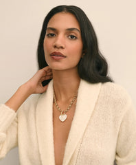 Necklace with Mother-Of-Pearl Heart Pendant