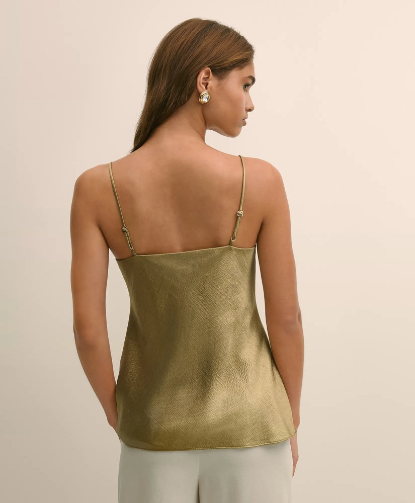 Viscose Bronze-Gold V-Neck Camisole