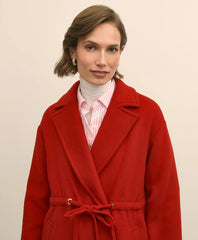 Wool Double-Faced Drawstring Waist Coat
