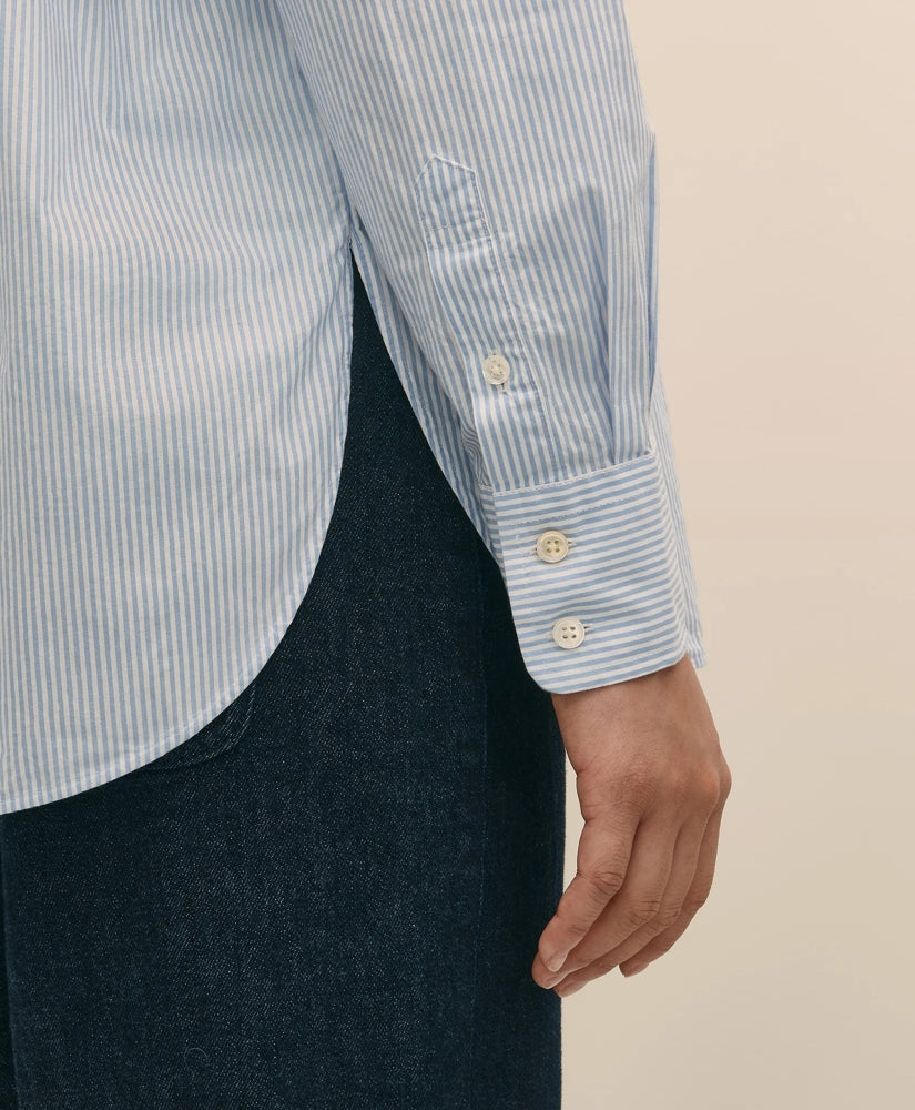 Oversized Cotton Pinstripe Shirt