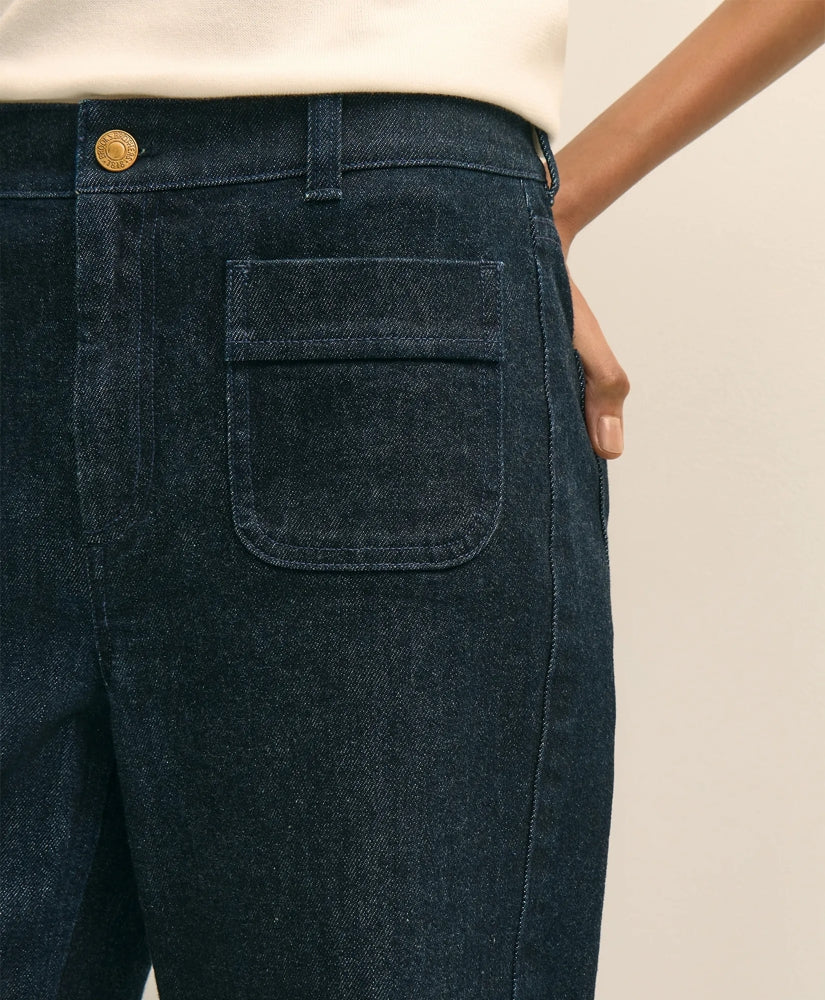 Patch Pocket Bootcut Jeans