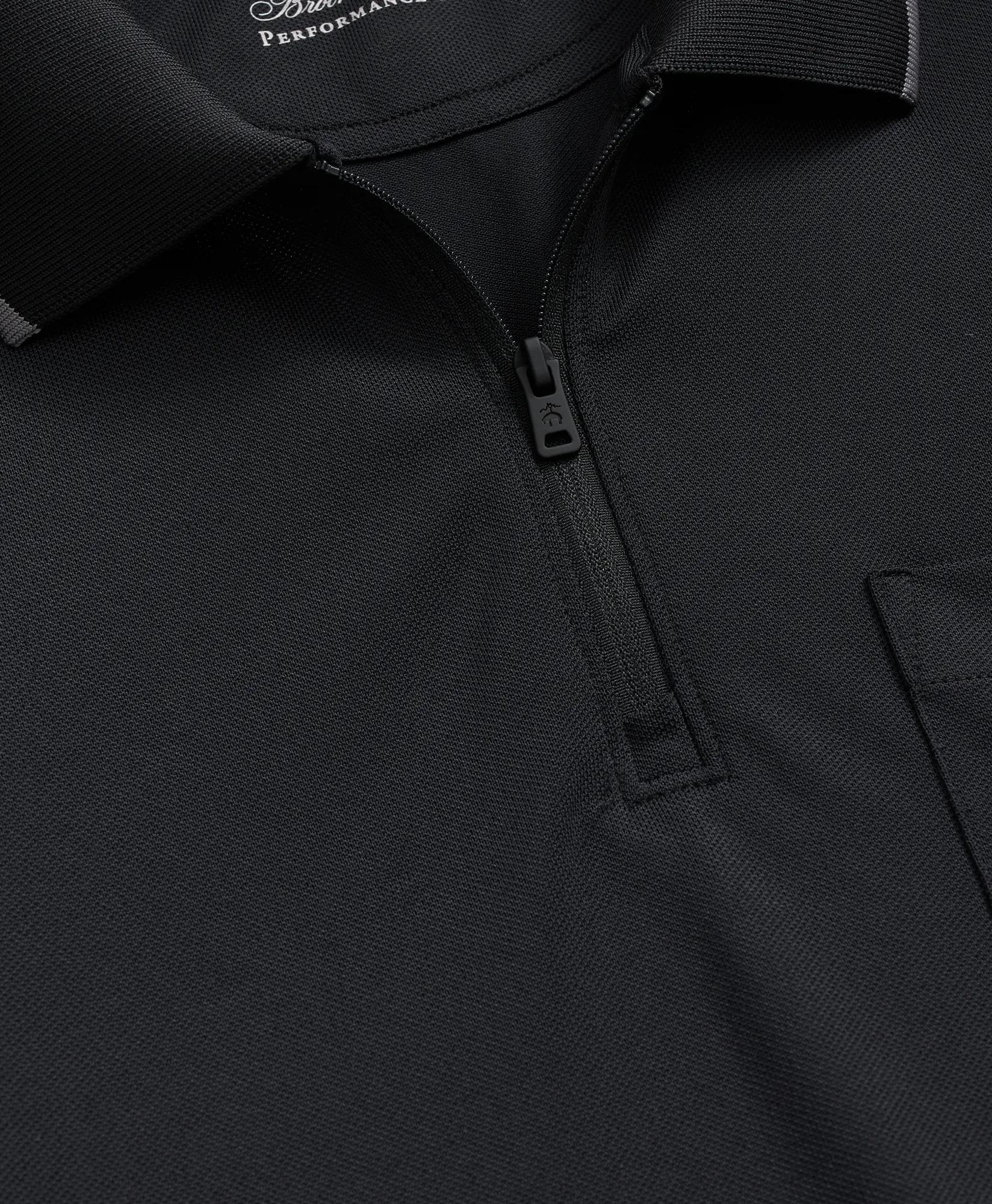 Performance Series Long-Sleeve Zip-Neck Polo Shirt