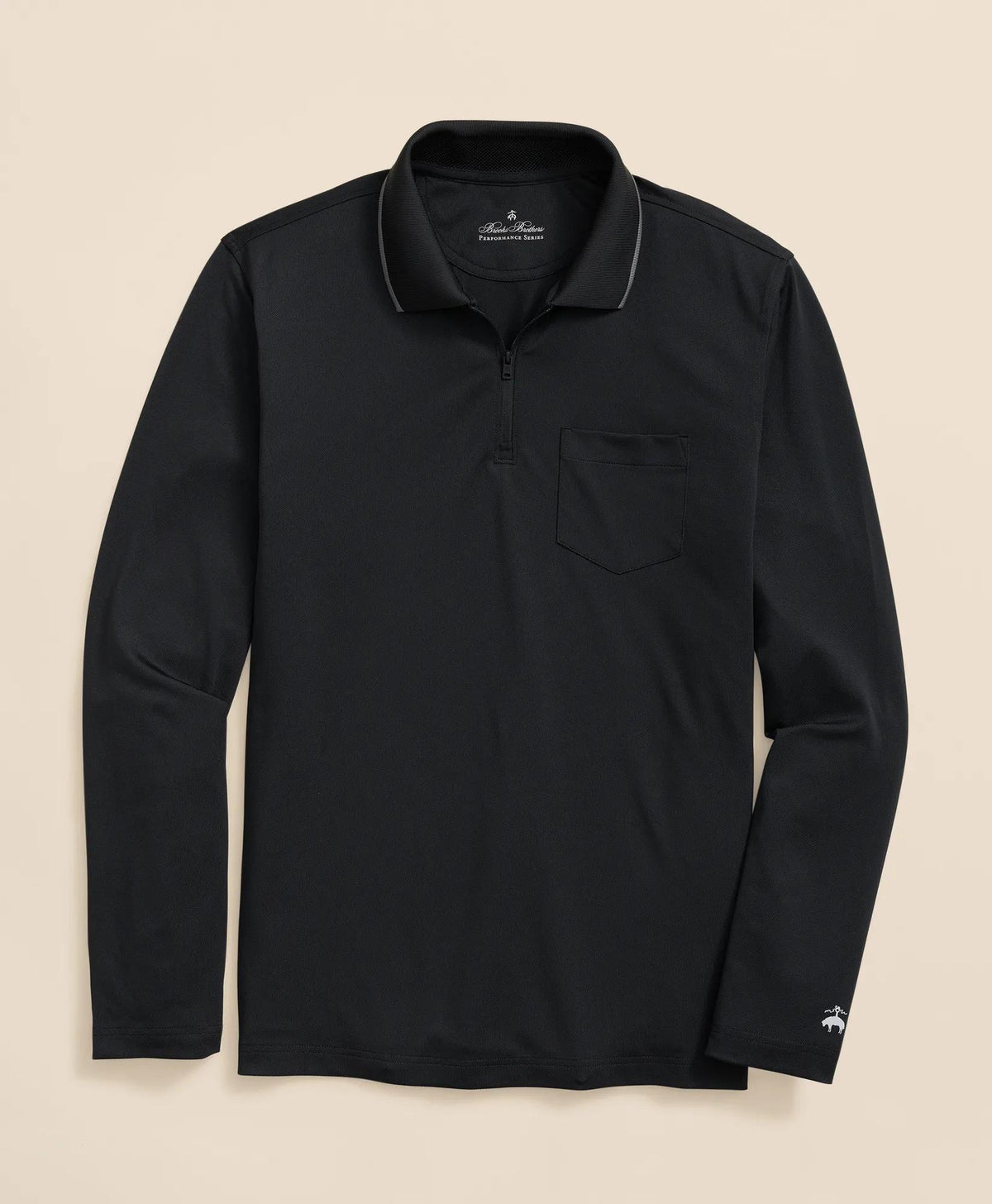 Performance Series Long-Sleeve Zip-Neck Polo Shirt