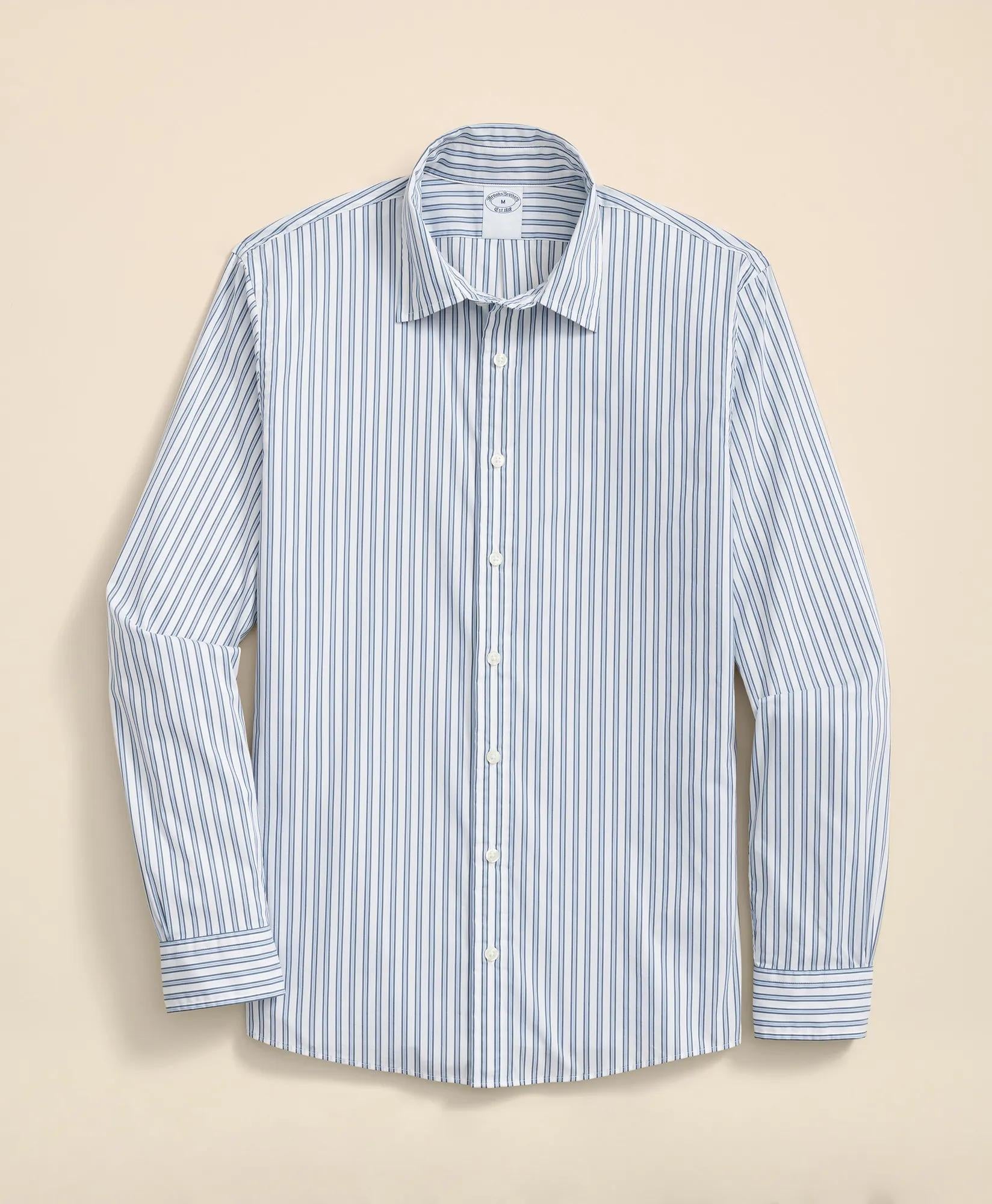 Performance Series Stretch Spread Collar, Striped Sport Shirt