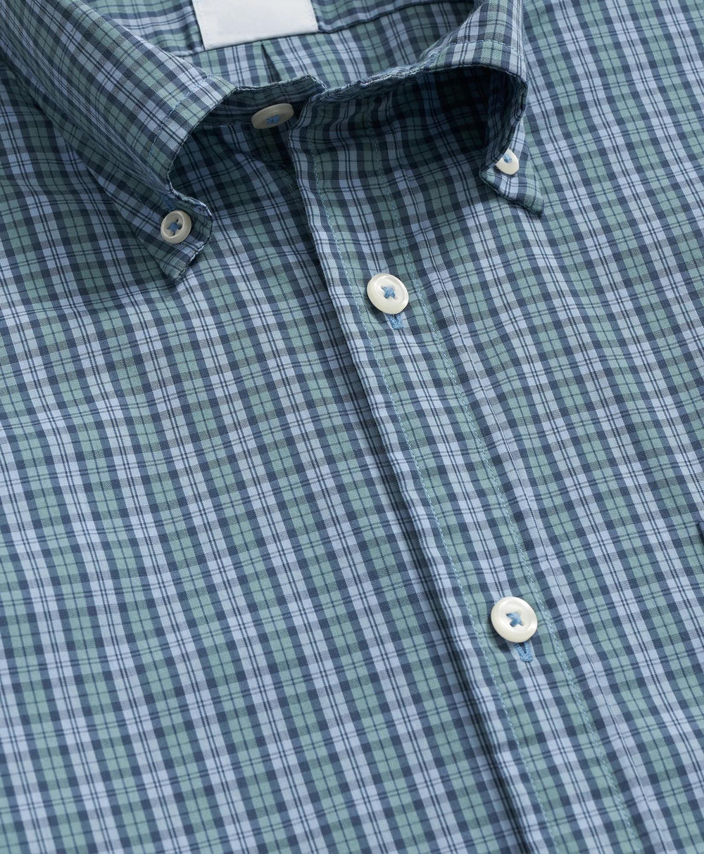 Performance Series Stretch Polo Button-Down Collar, Tartan Sport Shirt