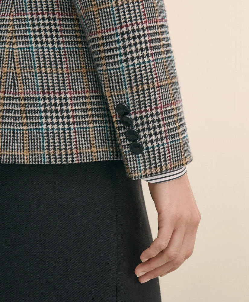 Plaid Shetland Wool Riding Jacket