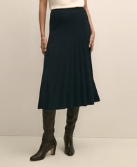 Cable Knit Midi Sweater Skirt