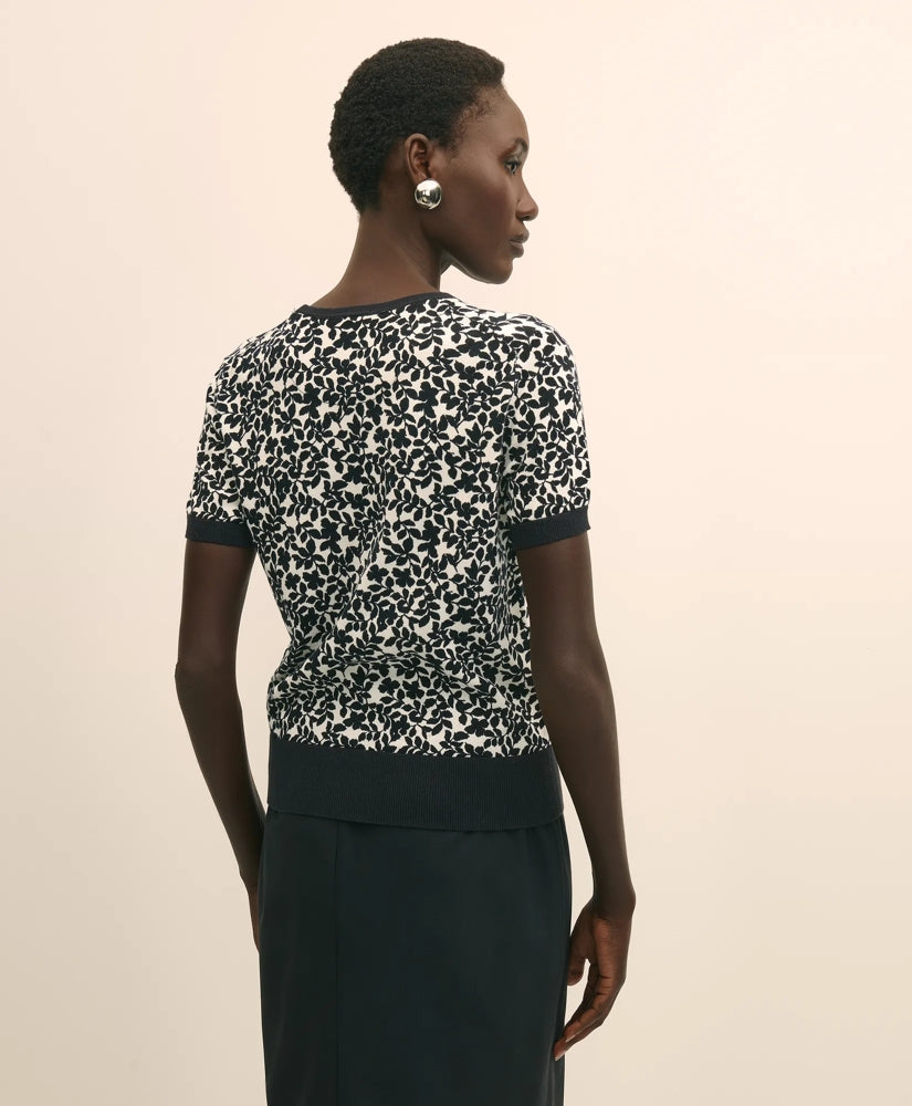 Leaf Print Cotton Shell