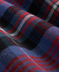 Portuguese Flannel Polo Button Down Collar, Bright Plaid Shirt