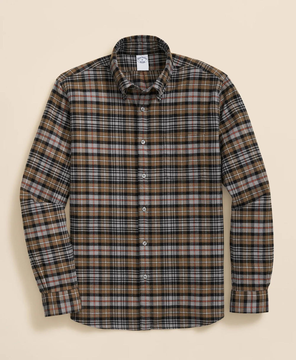 Portuguese Flannel Polo Button Down Collar, Plaid Shirt
