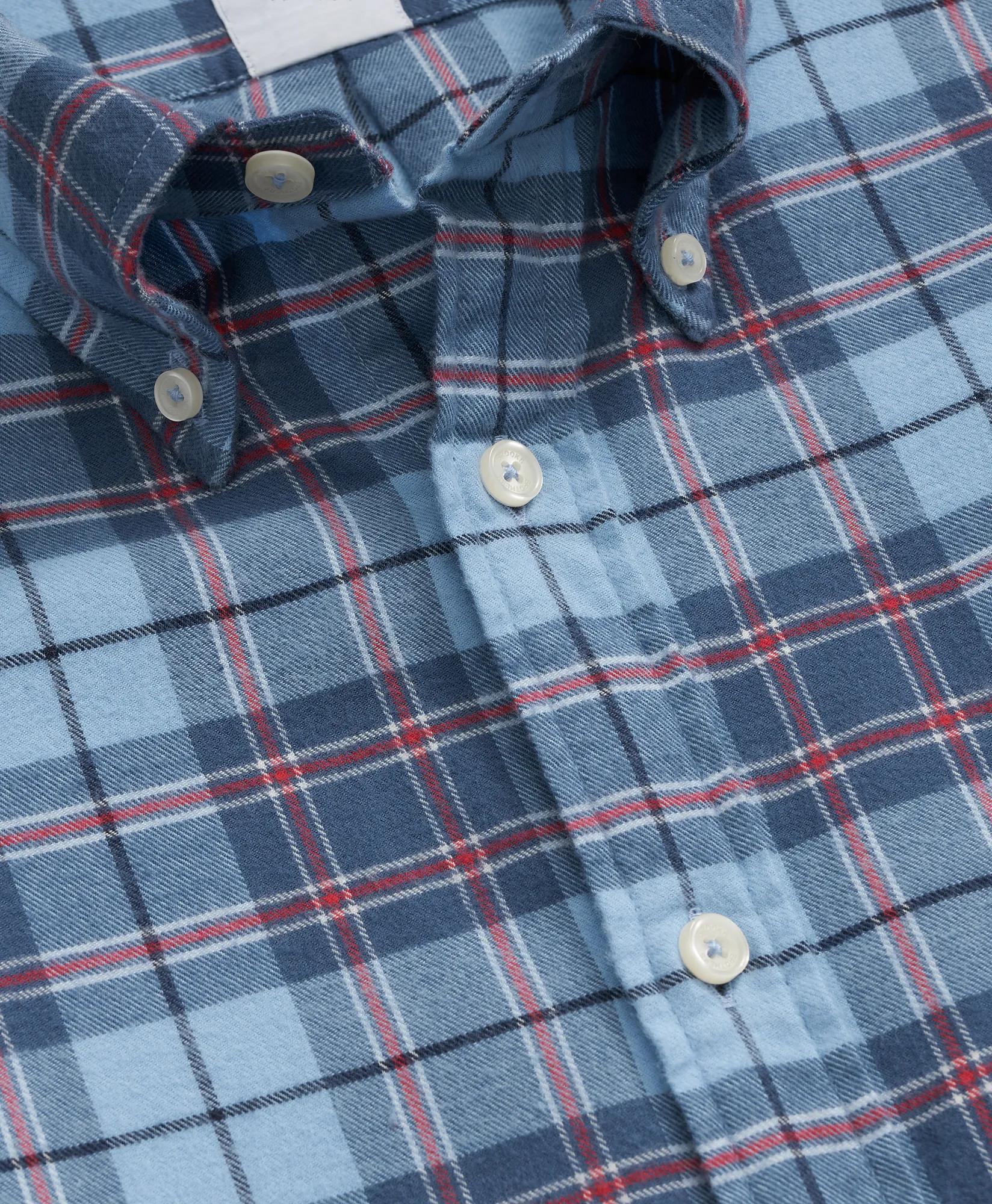 Portuguese Flannel Polo Button Down Collar, Plaid Shirt