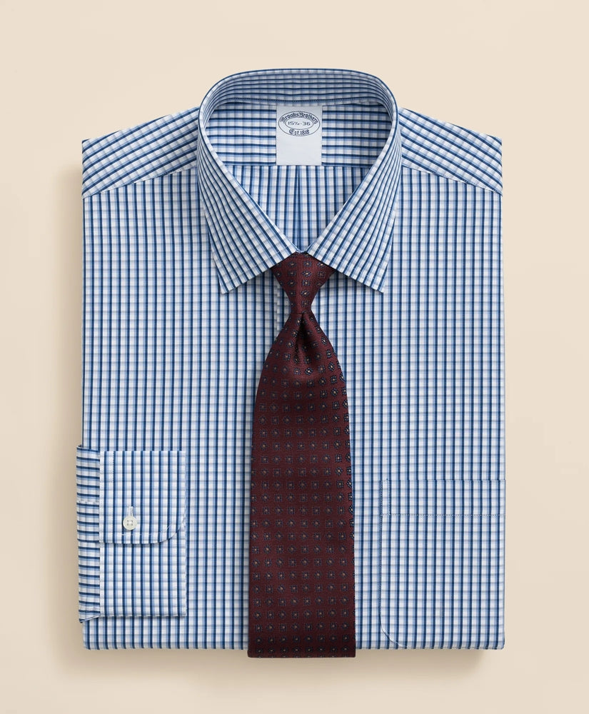 Pure Supima® Cotton Regular-Finish Ainsley Collar, Check Dress Shirt