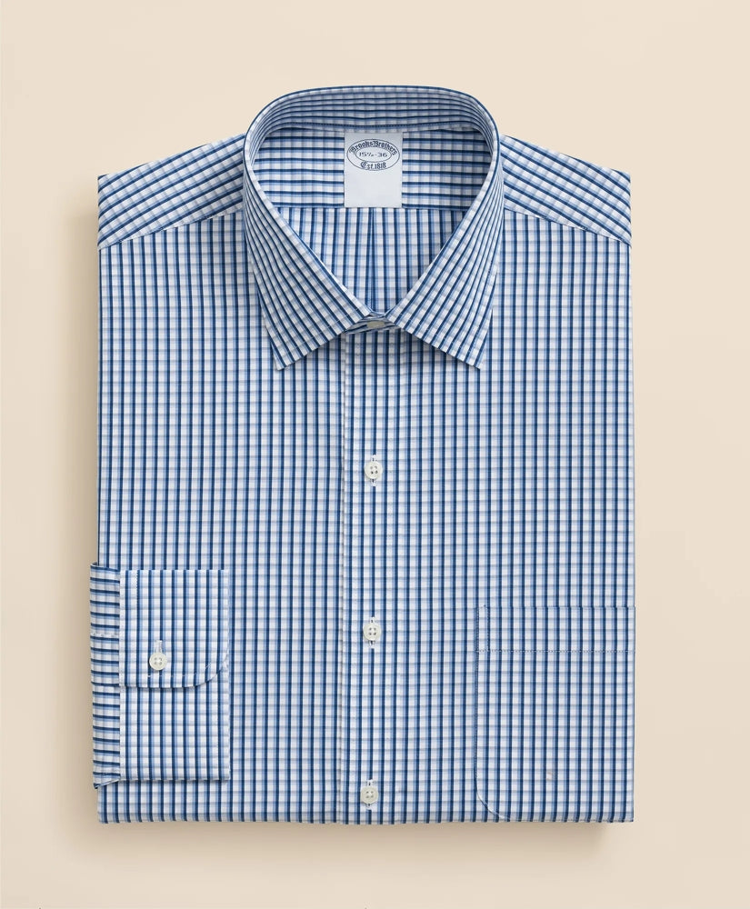 Pure Supima® Cotton Regular-Finish Ainsley Collar, Check Dress Shirt