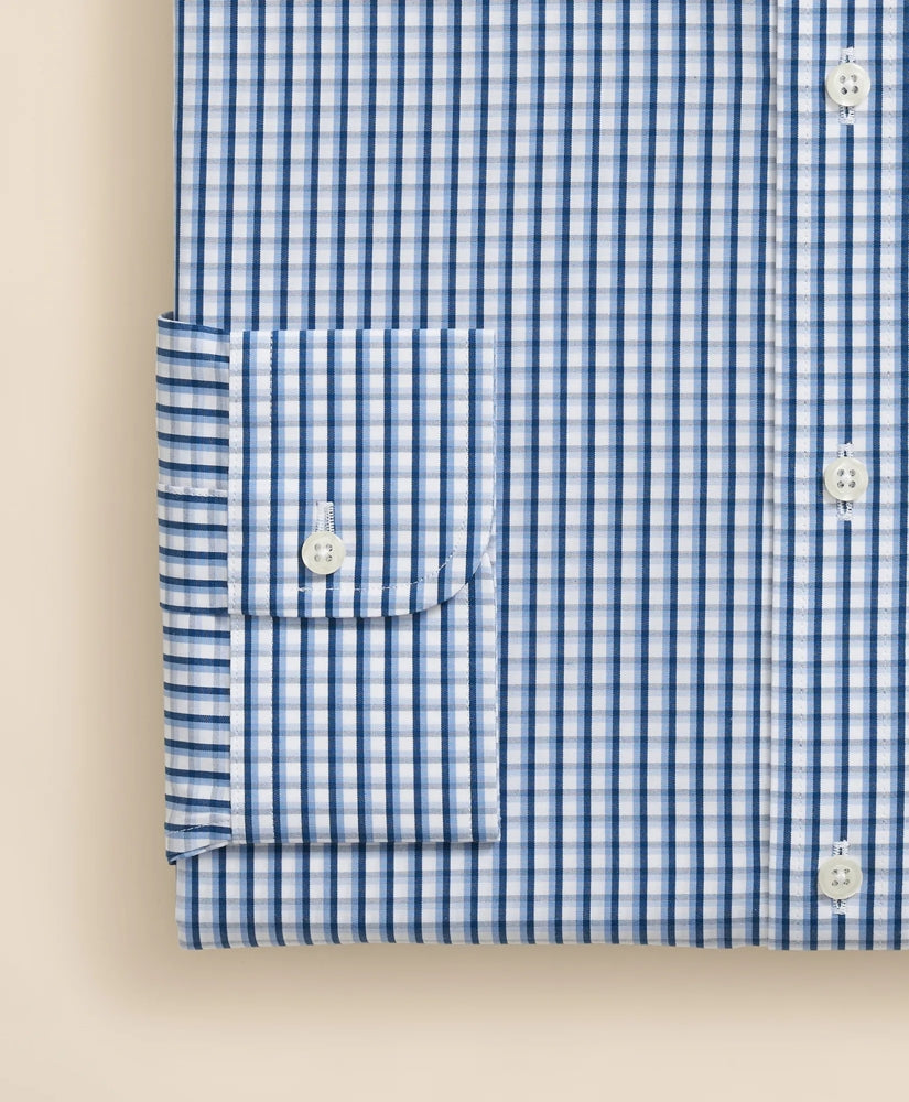 Pure Supima® Cotton Regular-Finish Ainsley Collar, Check Dress Shirt
