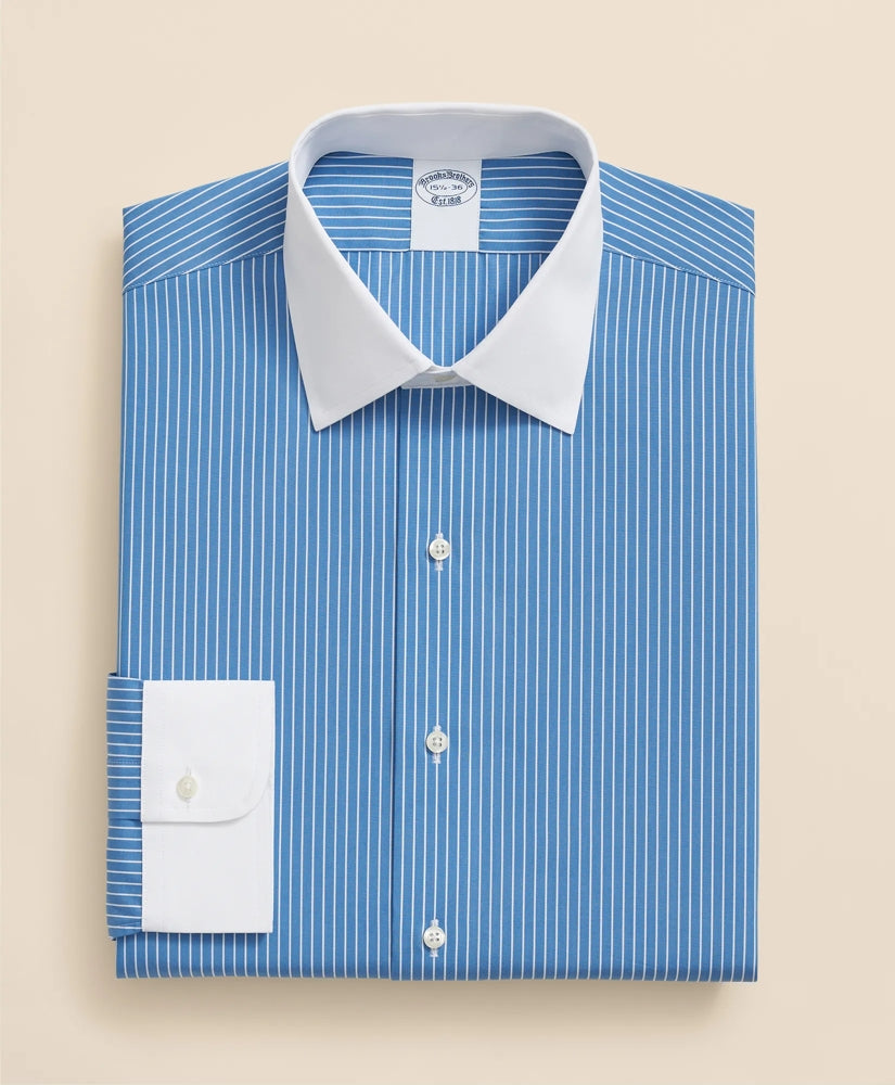Pure Supima® Cotton Regular-Finish Ainsley Collar, Ground Stripe Dress Shirt