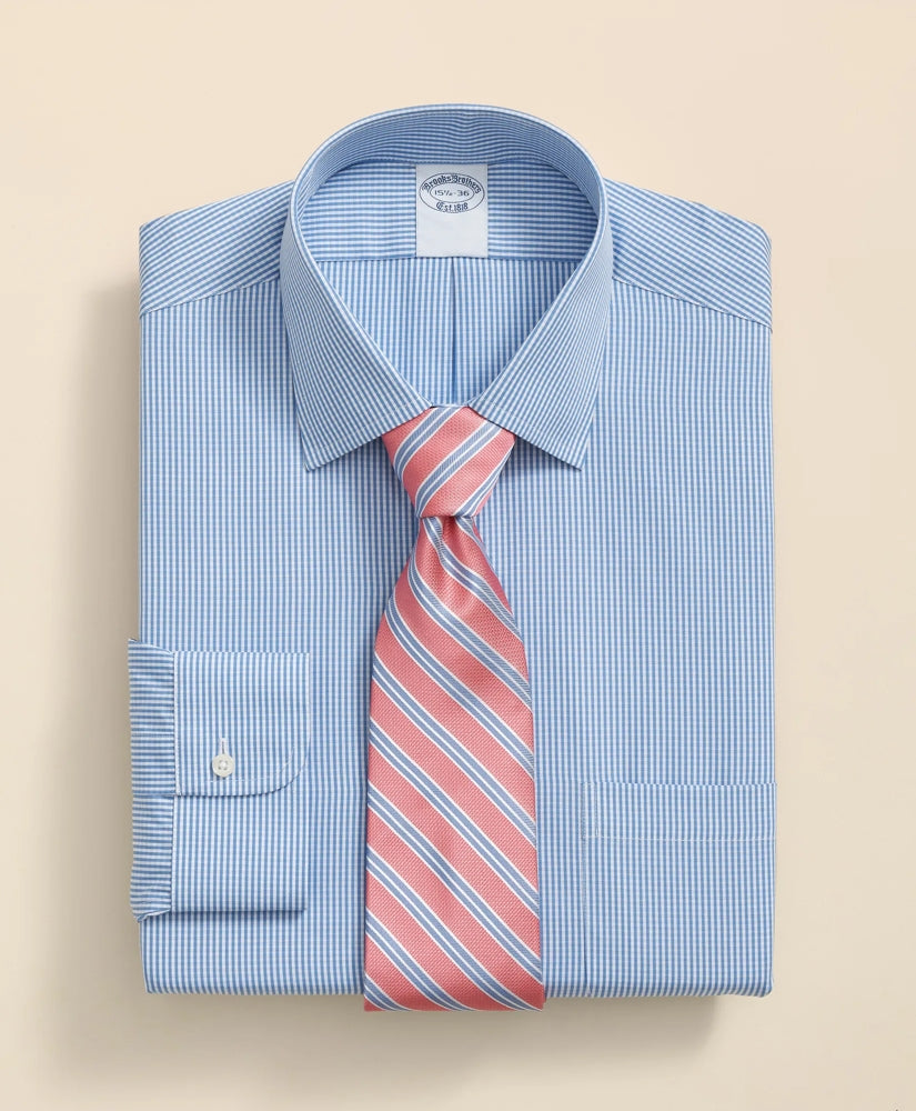 Pure Supima® Cotton Regular-Finish, Ainsley Collar Micro Check Dress Shirt