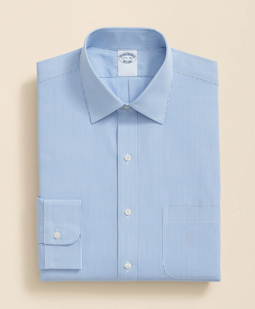 Pure Supima® Cotton Regular-Finish Ainsley Collar, Mini Stripe Dress Shirt