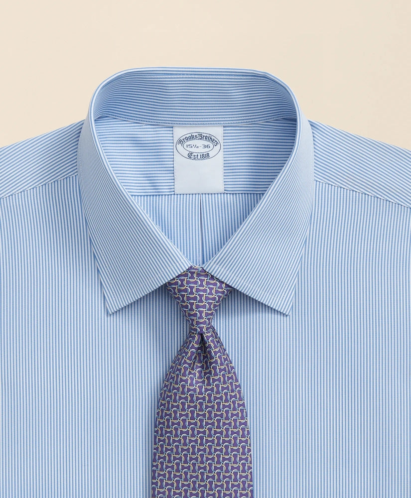Pure Supima® Cotton Regular-Finish Ainsley Collar, Mini Stripe Dress Shirt