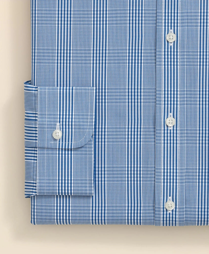 Pure Supima® Cotton Regular-Finish, English Spread Collar Glen Plaid Dress Shirt