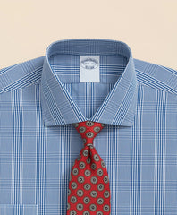 Pure Supima® Cotton Regular-Finish, English Spread Collar Glen Plaid Dress Shirt