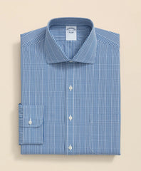 Pure Supima® Cotton Regular-Finish, English Spread Collar Glen Plaid Dress Shirt