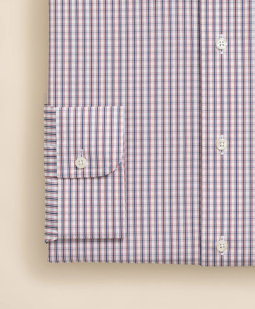 Pure Supima® Cotton Regular-Finish English Spread Collar, Micro Check Dress Shirt