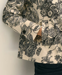 Relaxed Cotton Twill Floral Jacket