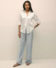 Relaxed Utility Blouse in Washable Silk