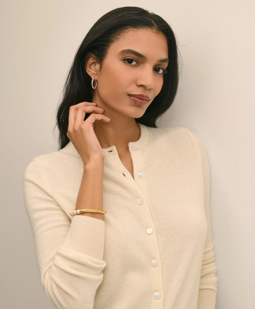 Rope Twist Gold-Toned Hoop Earrings