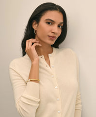 Rope Twist Gold-Toned Hoop Earrings