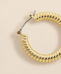 Rope Twist Gold-Toned Hoop Earrings