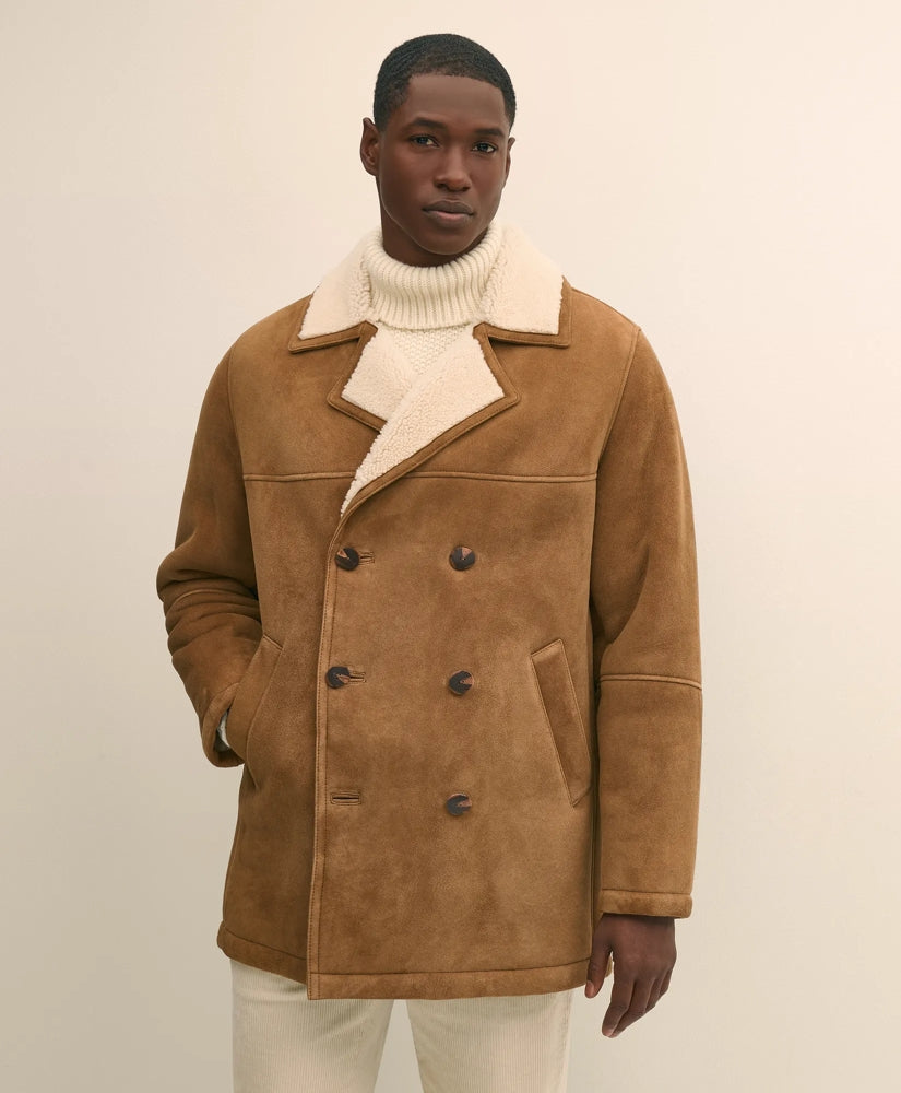 Shearling Double-Breasted Coat