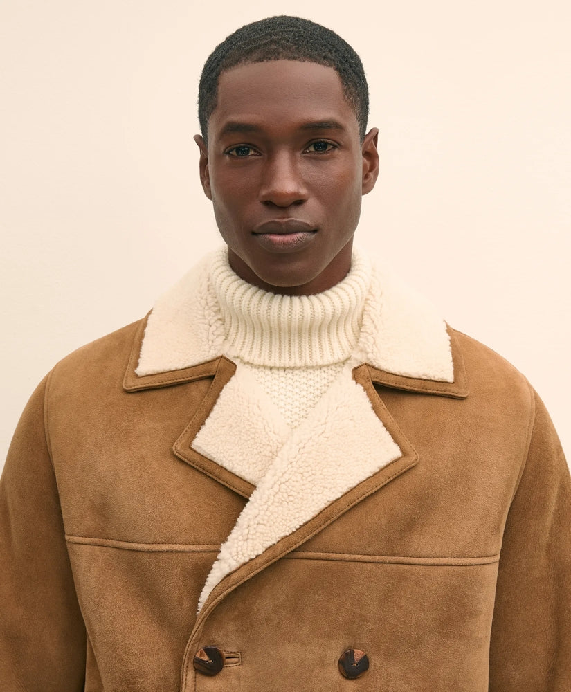 Shearling Double-Breasted Coat
