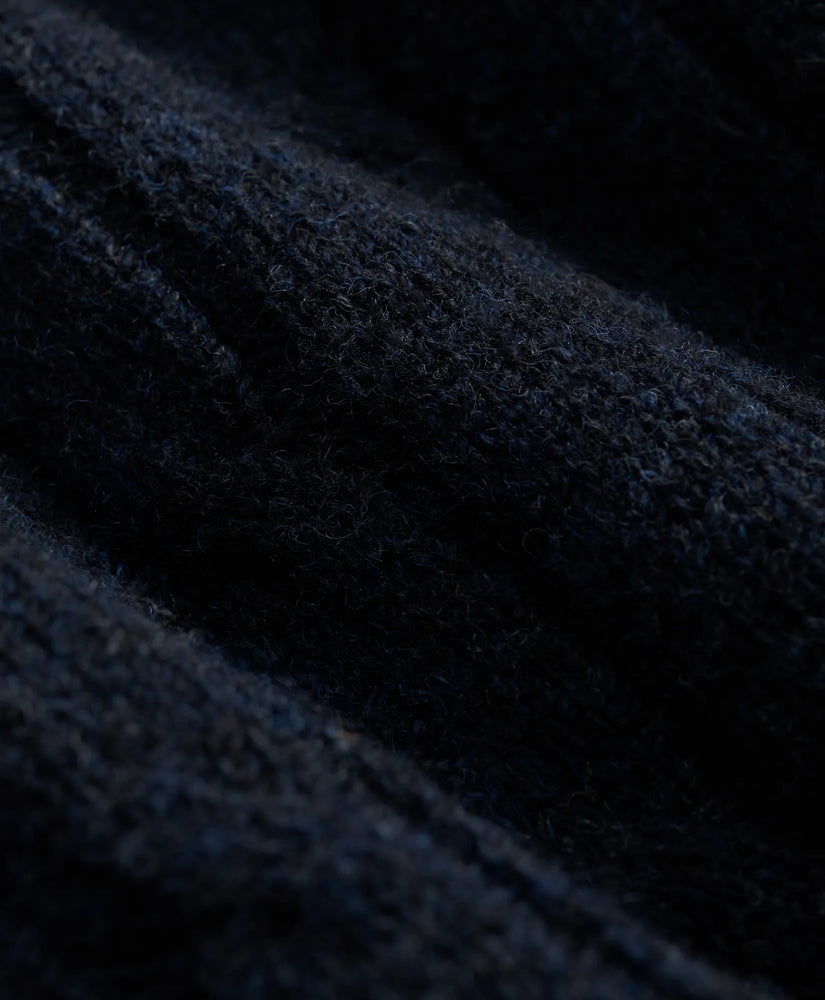 Shetland Wool Fair-Isle Tipped Archive Tennis Sweater
