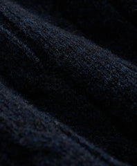 Shetland Wool Fair-Isle Tipped Archive Tennis Sweater
