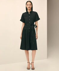 Signature A-Line Cotton Sateen Shirt Dress