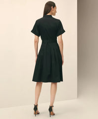 Signature A-Line Cotton Sateen Shirt Dress