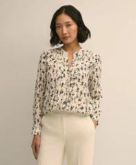 Silk Floral Print Blouse