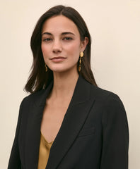 Single-Breasted Peak Lapel Jacket in Fine Twill Stretch Crepe